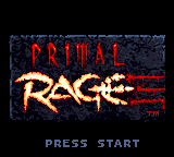 Primal Rage Title Screen